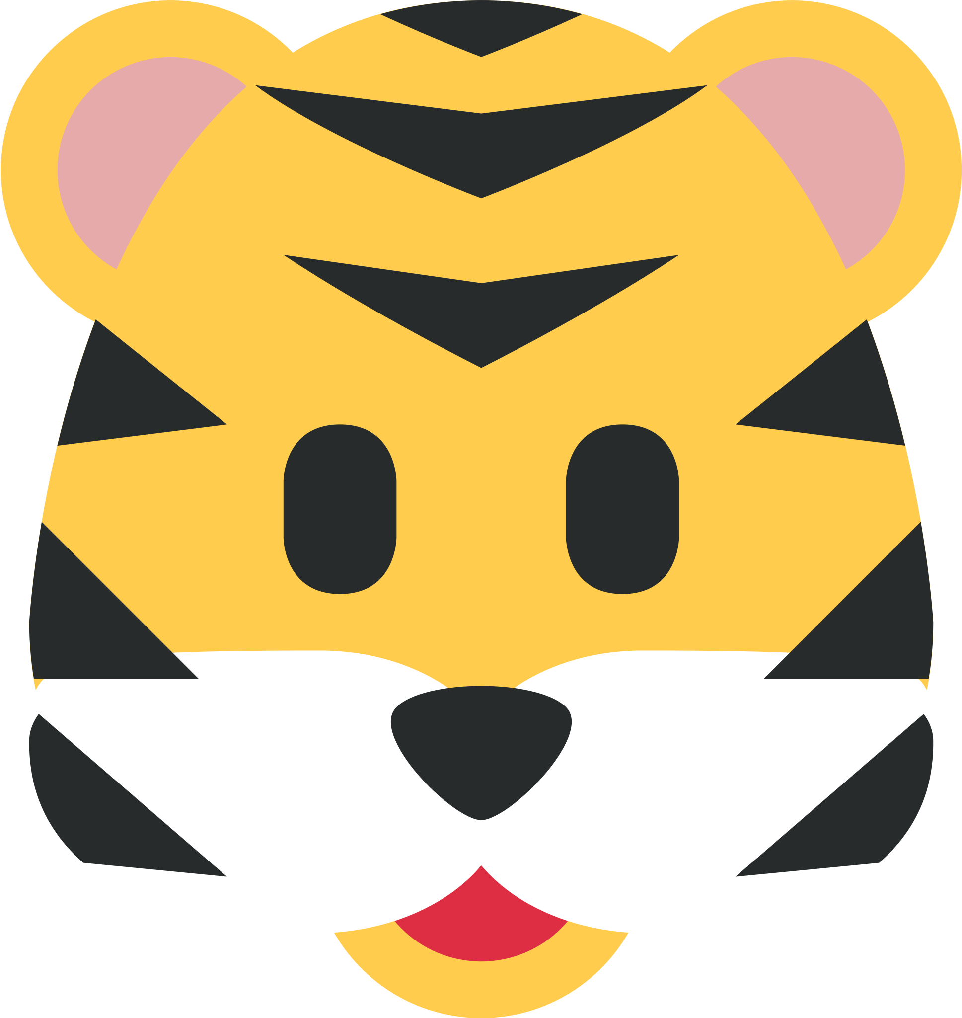 Sticker By Twitterverified Account - Tiger Face Emoji Png (2048x2048)