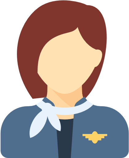 Albarran - Flight Attendant Clip Art (512x512)