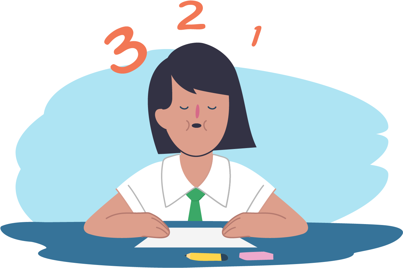 Cartoon Girl Studying - Kids Helpline (1328x906)