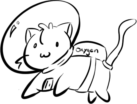 Steam Cat In Space , By Sarah Roeske - Cat (478x364)