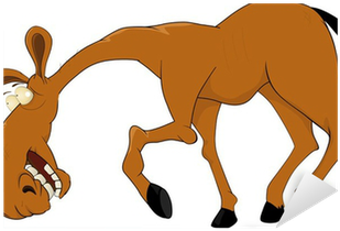 Vinilo Pixerstick Caballo Feliz, Caricatura • Pixers® - Caricature (400x400)