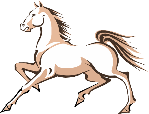 Horse Clipart - Mustang Horse Clip Art (481x367)