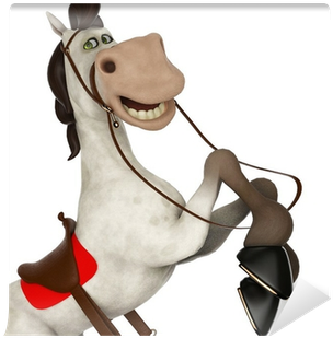 Fotomural Caricatura Caballo Vertical De Cerca • Pixers® - Horse (400x400)