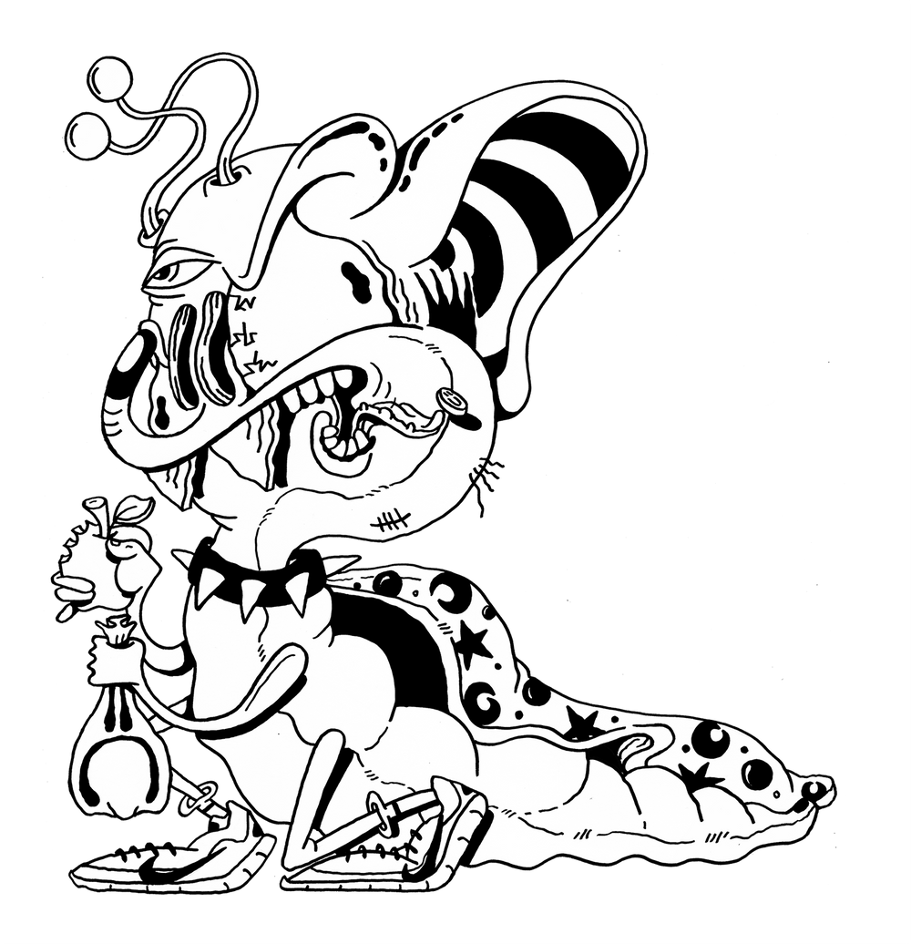 Black & White - Cartoon (1000x1036)