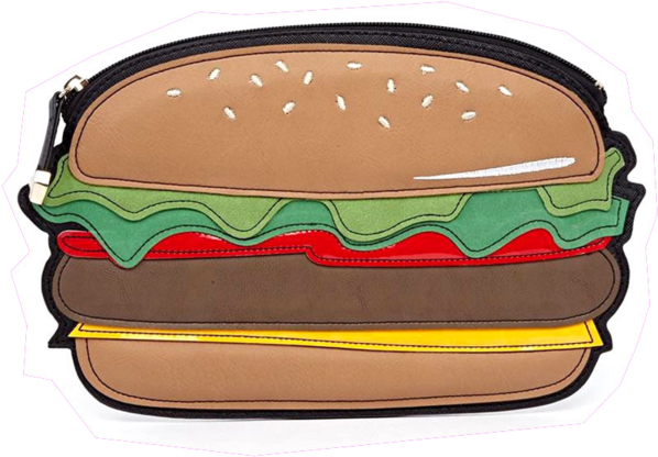Hamburger Shaped Clutch - 3d Delicious Hamburger Coin Bag Ice Cream Wallet Mini (600x600)