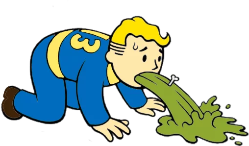 Report Abuse - Vault Boy Puking (512x512)