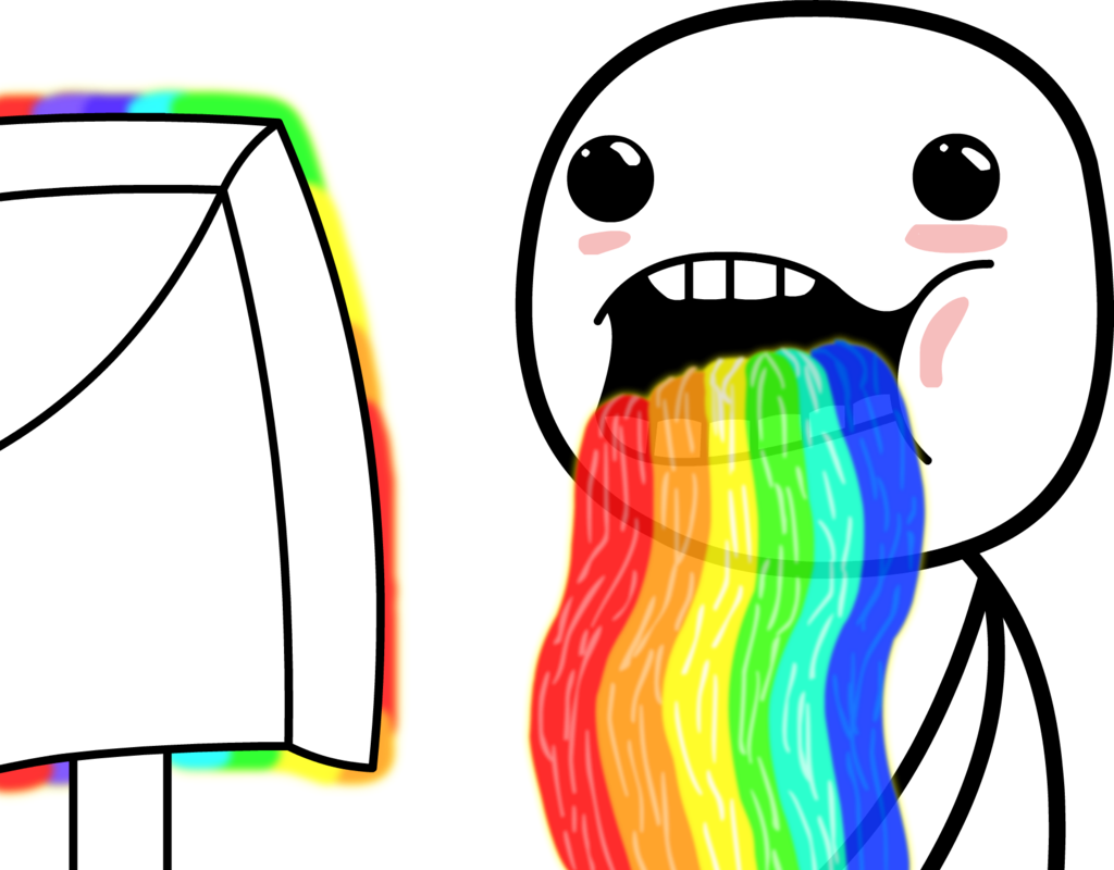 Puking Rainbows Guy In Hd By Lemmino - Pokemon Fire Fighting Memes (1024x800)
