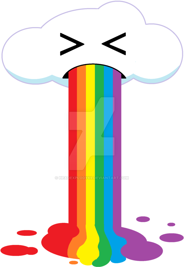 Rainbow Barf By Headexplody69 Rainbow Barf By Headexplody69 - Rainbow Vomit Transparent (900x1098)