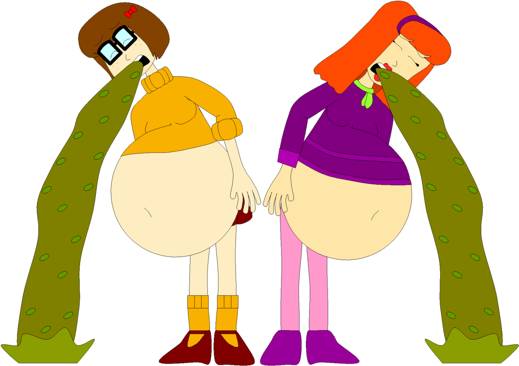 Daphne And Velma Vomiting By Angry-signs - Vomiting Clip Art Transparent (1060x753)