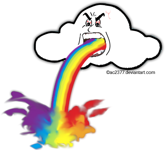 Rainbow Puke By Ac2377 - Puking Ranbow Png (800x600)
