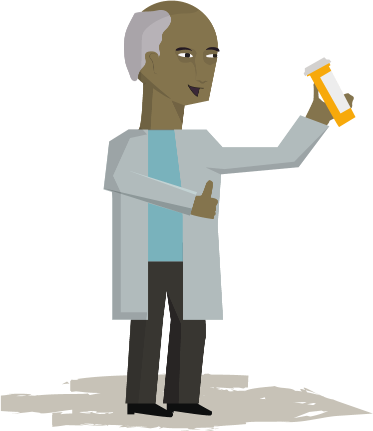 Wasswa Has Done A Research Study Giving A New Medicine - Cartoon (1600x889)