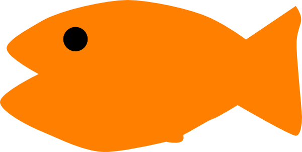 Orange Fishy Clip Art At Clker - Fish (600x302)