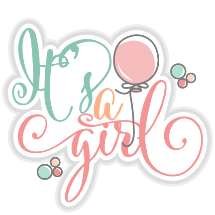 It's A Girl Title Svg Cut Files For Scrapbooking Cherry - Its A Girl Clip Art (432x432)