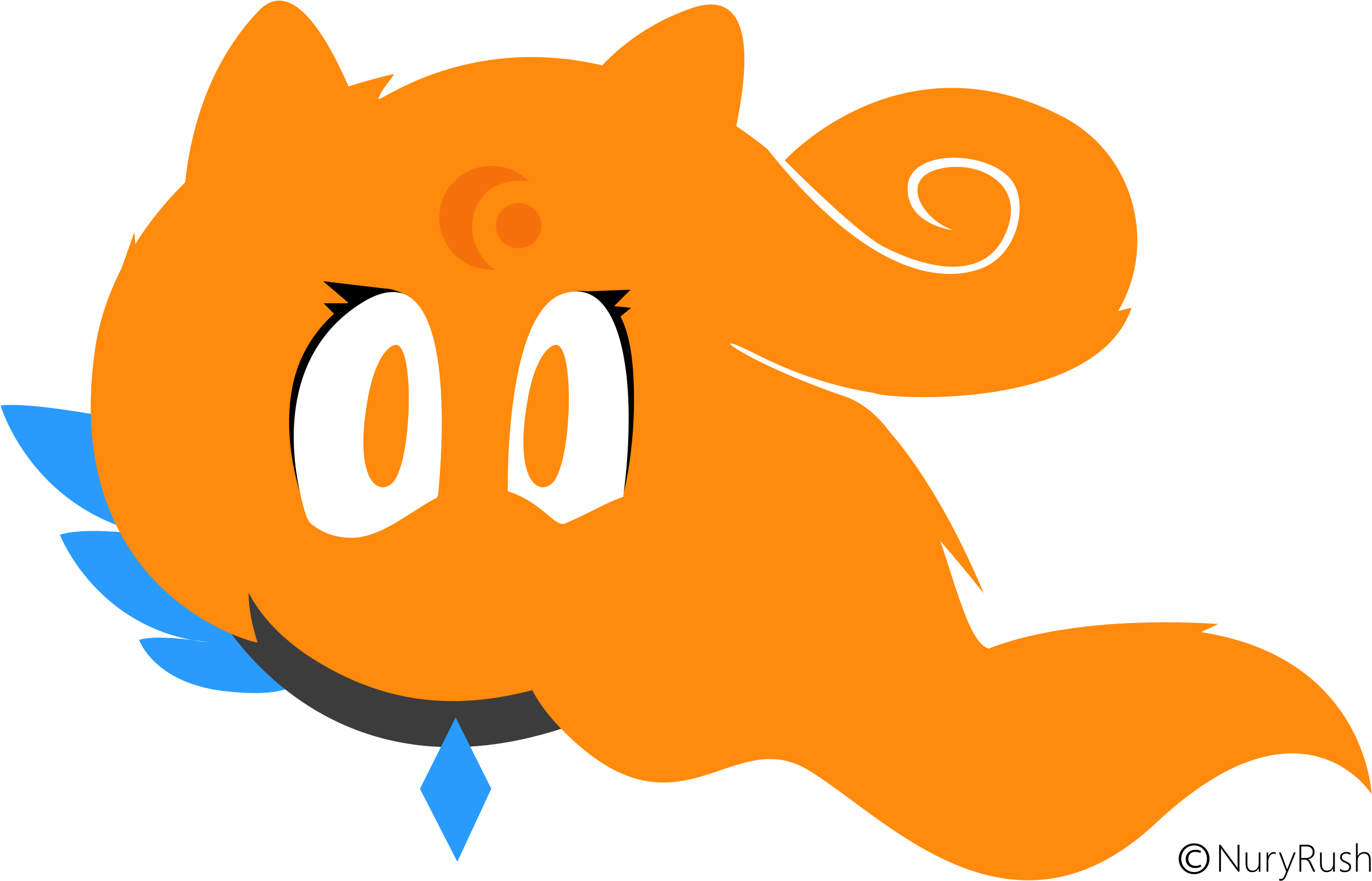 Moon The Angel Fox Vector Icon By Nuryrush - Illustration (2516x2030)