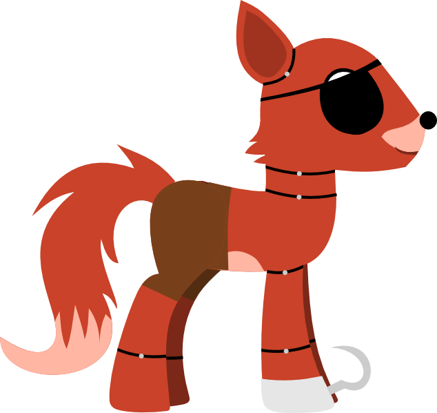 [mlp-fnaf] Foxy, The Pony Pirate Fox By Carloscreations - My Little Pony Foxy (634x598)