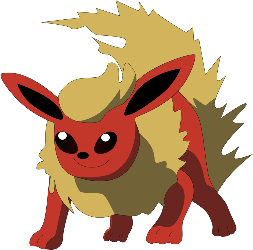 My First Vector Of Flareon - Cartoon (908x879)