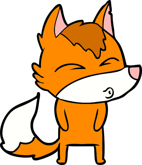 Cartoon Fox Vector - Vector Graphics (474x550)