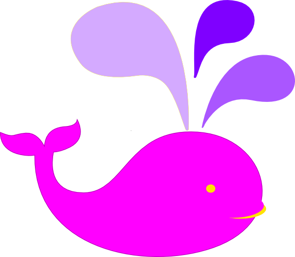 Ocean Preppy Boy Party Theme - Pink And Purple Whale (600x522)