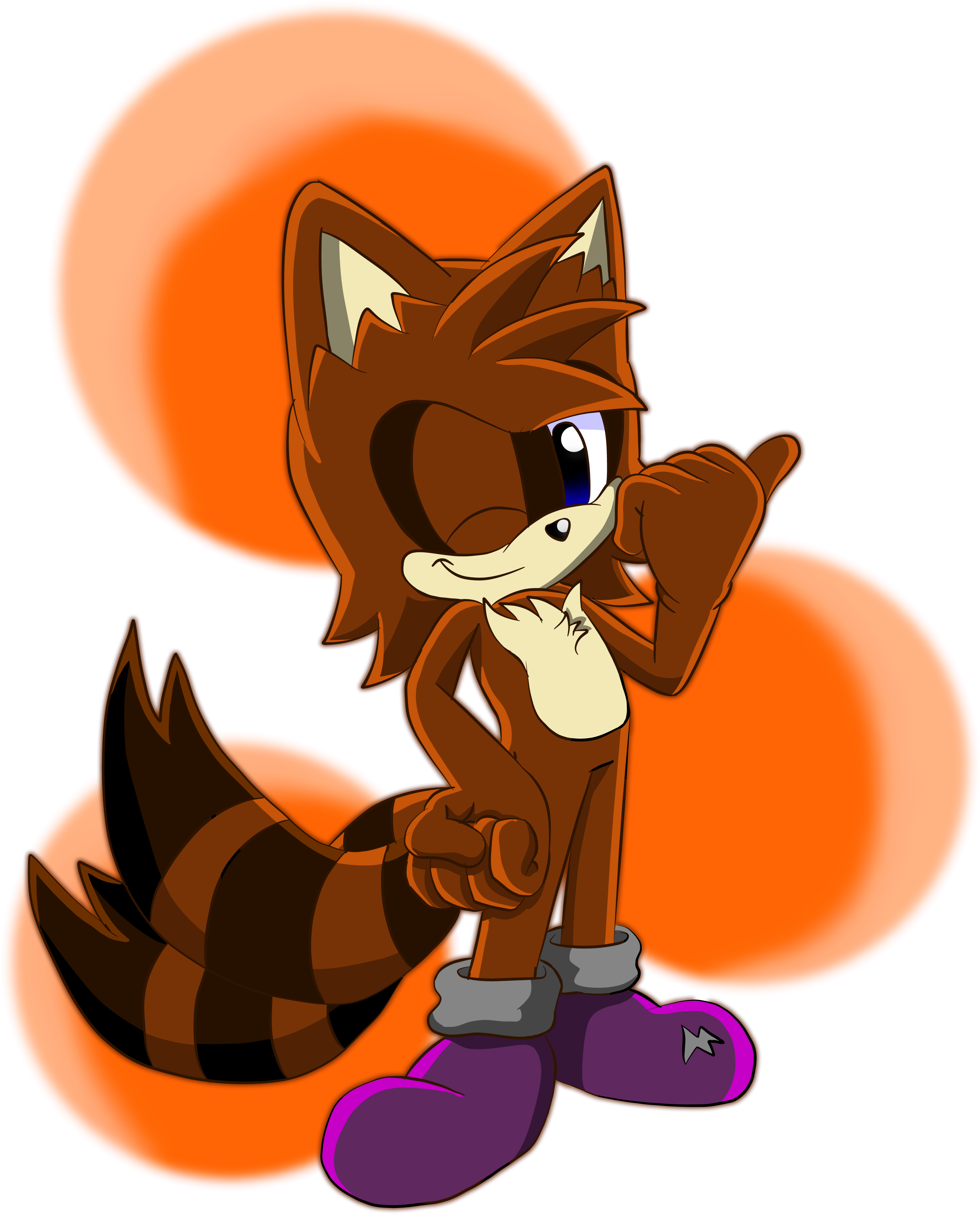 Turbo Tanuki By Sparkschannel6 By Thedragonsuperfan - Turbo Tanuki And Sonic (2894x3700)