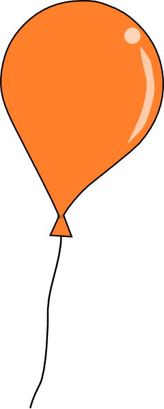 Orange Balloon Clipart (240x597)