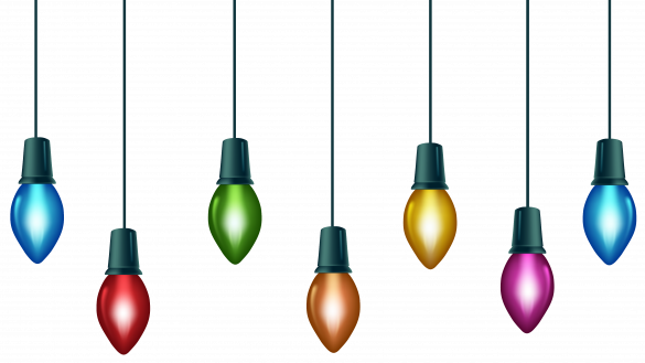 Astounding Ideas String Of Christmas Lights Clipart - Christmas Light Transparent Background (585x329)