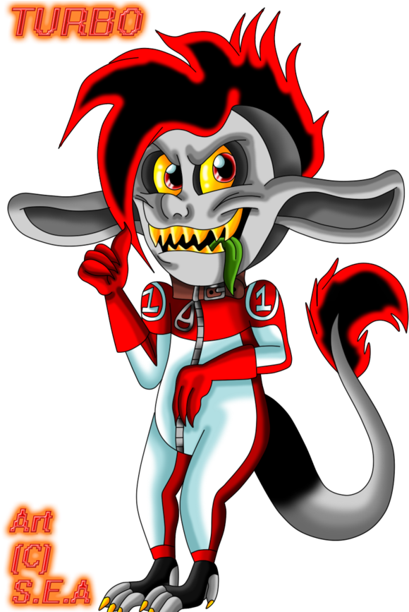 Wreck It Ralph Art Trade Turbo The Opossum By Skunkynoid - Cartoon (600x866)