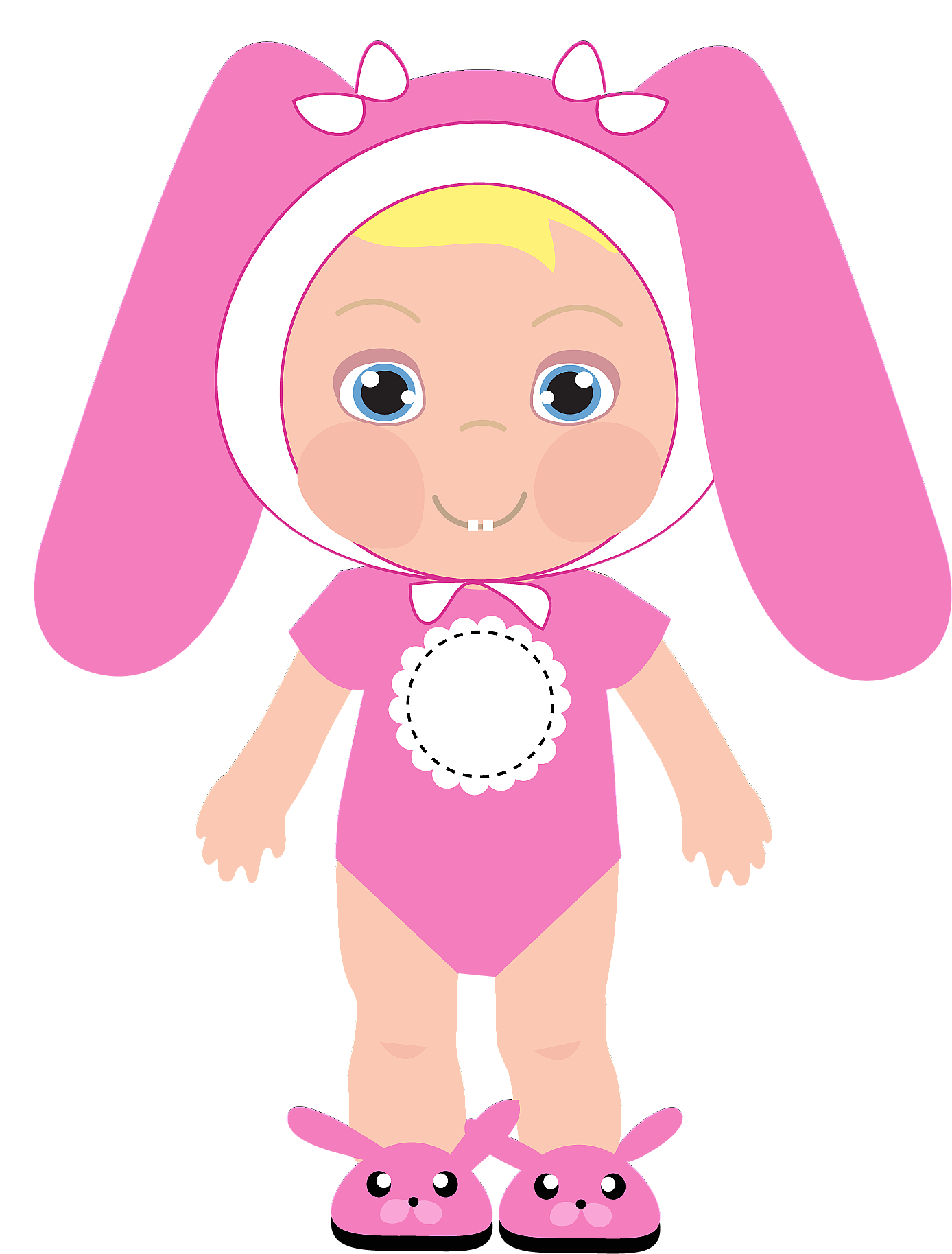 Baby Girl Free Shower Clip Art Vector For Cowgirl Pacifier - 1 Yr Old Baby Clipart (1435x1834)