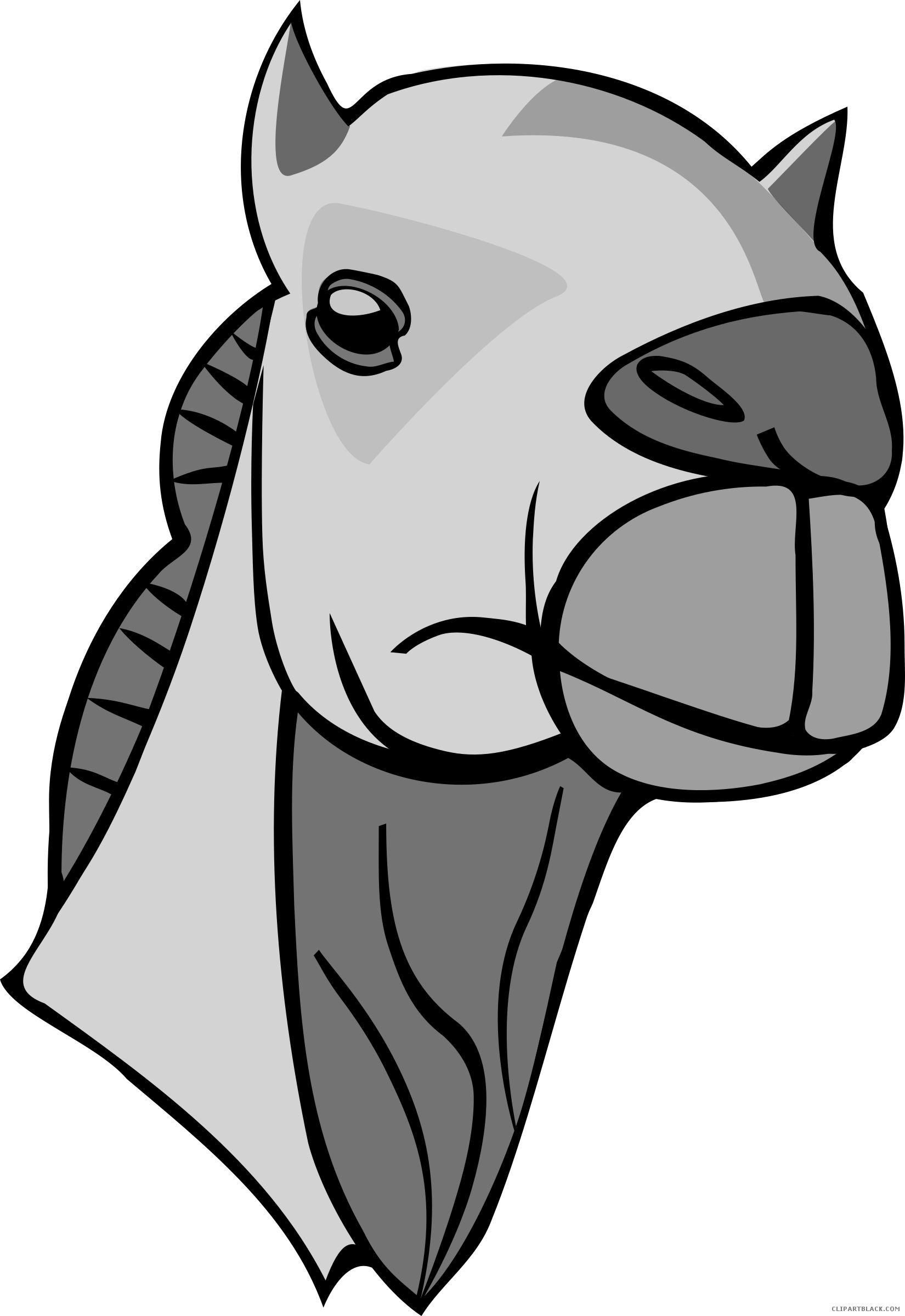 Camel Animal Free Black White Clipart Images Clipartblack - Best Gift - Camel Head Hoodie/t-shirt/mug Black/navy/pink/white (1650x2400)