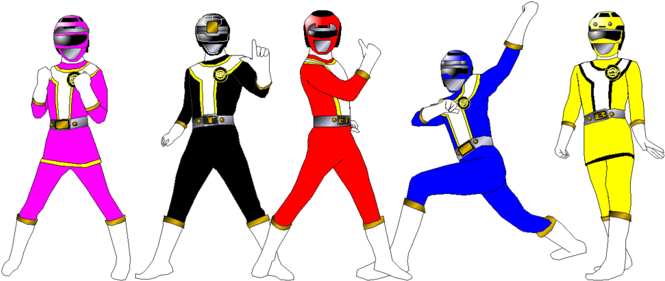 Turboranger With Turbo Poses For Redfalconranger By - Turboranger Deviantart (1024x494)
