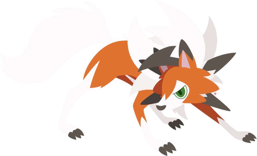 Dusk Lycanroc Vector By Hikari The Wolfdog - Art (1024x614)