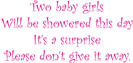 Baby Shower Twins Invitation Clip Art-8 - Twin Girls Baby Shower Transparent (504x259)