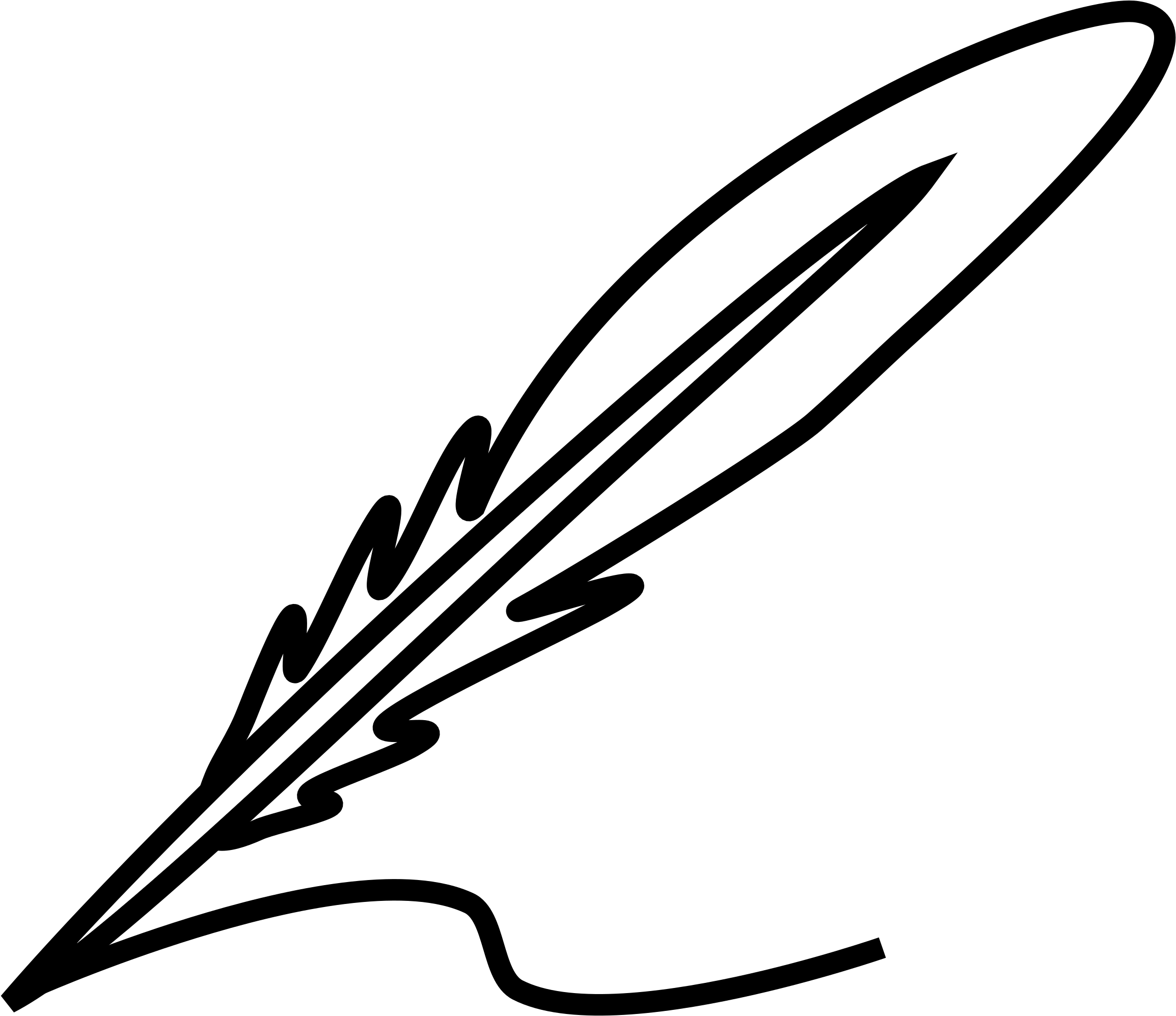 Top 10 Peterm Feather Pictures - Feather Pen Clipart Transparent (2400x2123)