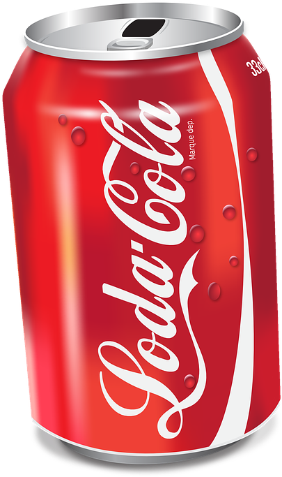 Soft Drink Cliparts - Kreslená Coca Cola (443x720)