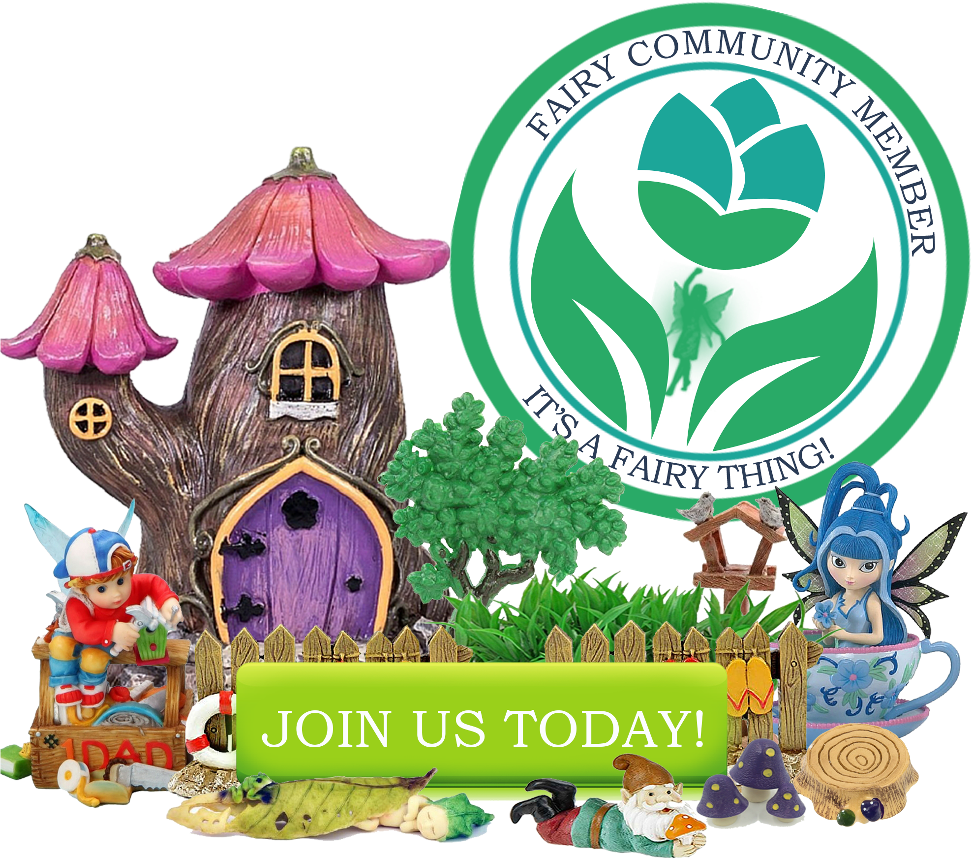 Join Our Fairy Community - Gift Craft Mini Fairytale Tree House With Miniature (2000x2000)