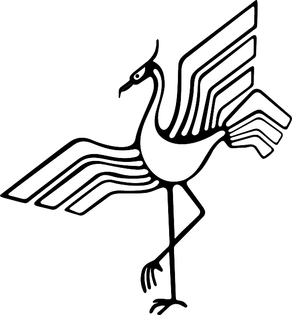 Beak, Bird, Feathers, Plumes, Black, Outline - Bird Crane Clip Art (594x640)