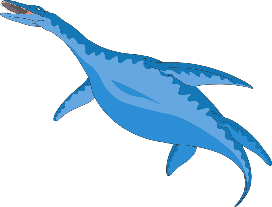 Dolphin Swimming Cliparts - Water Dinosaur Clipart (945x720)