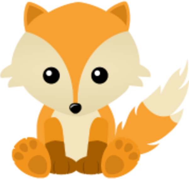 Fox Clipart Kawaii - Cute Cartoon Fox Png (600x600)