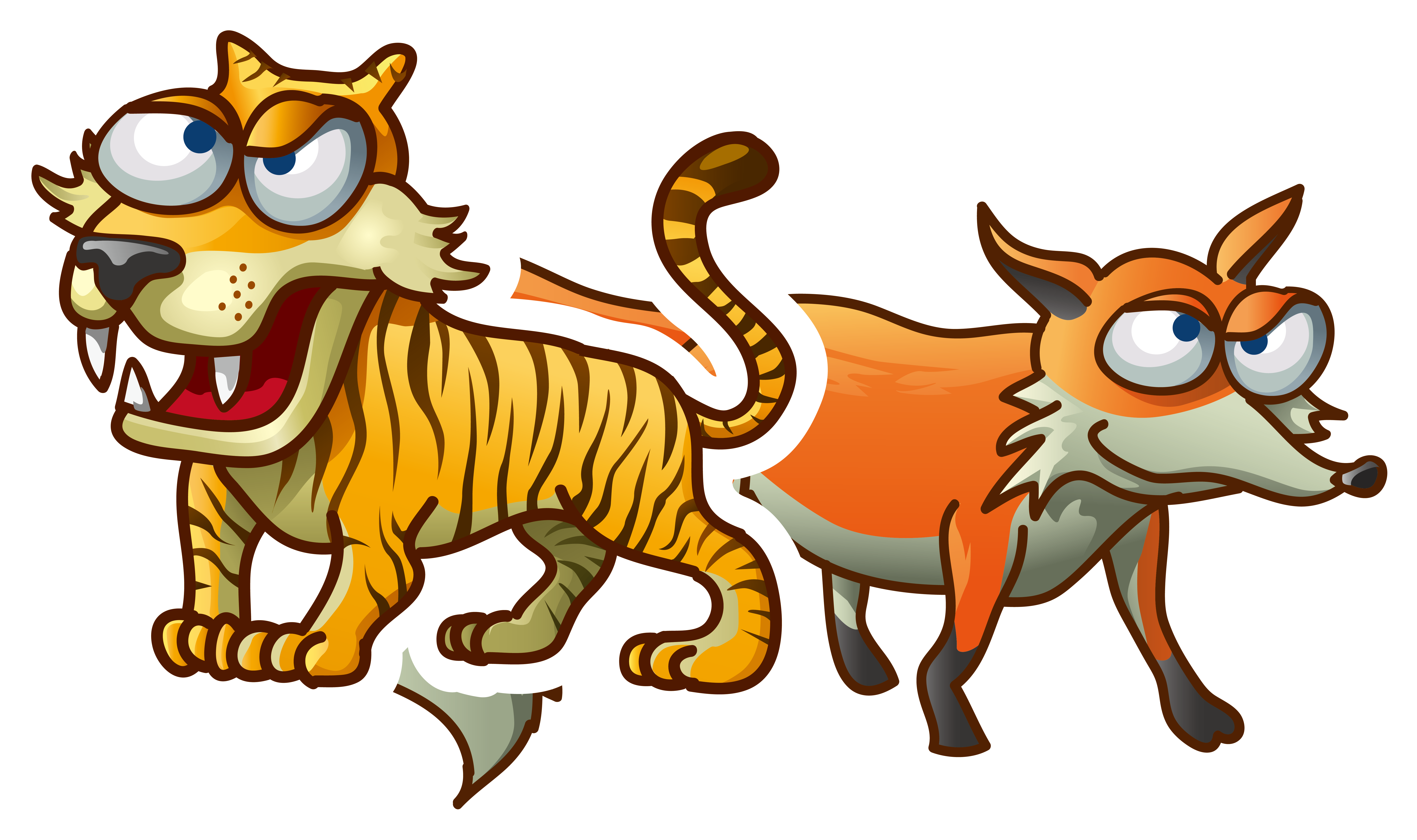 Tiger Cat Lion Illustration - Tiger Sticker Png (7823x5099)