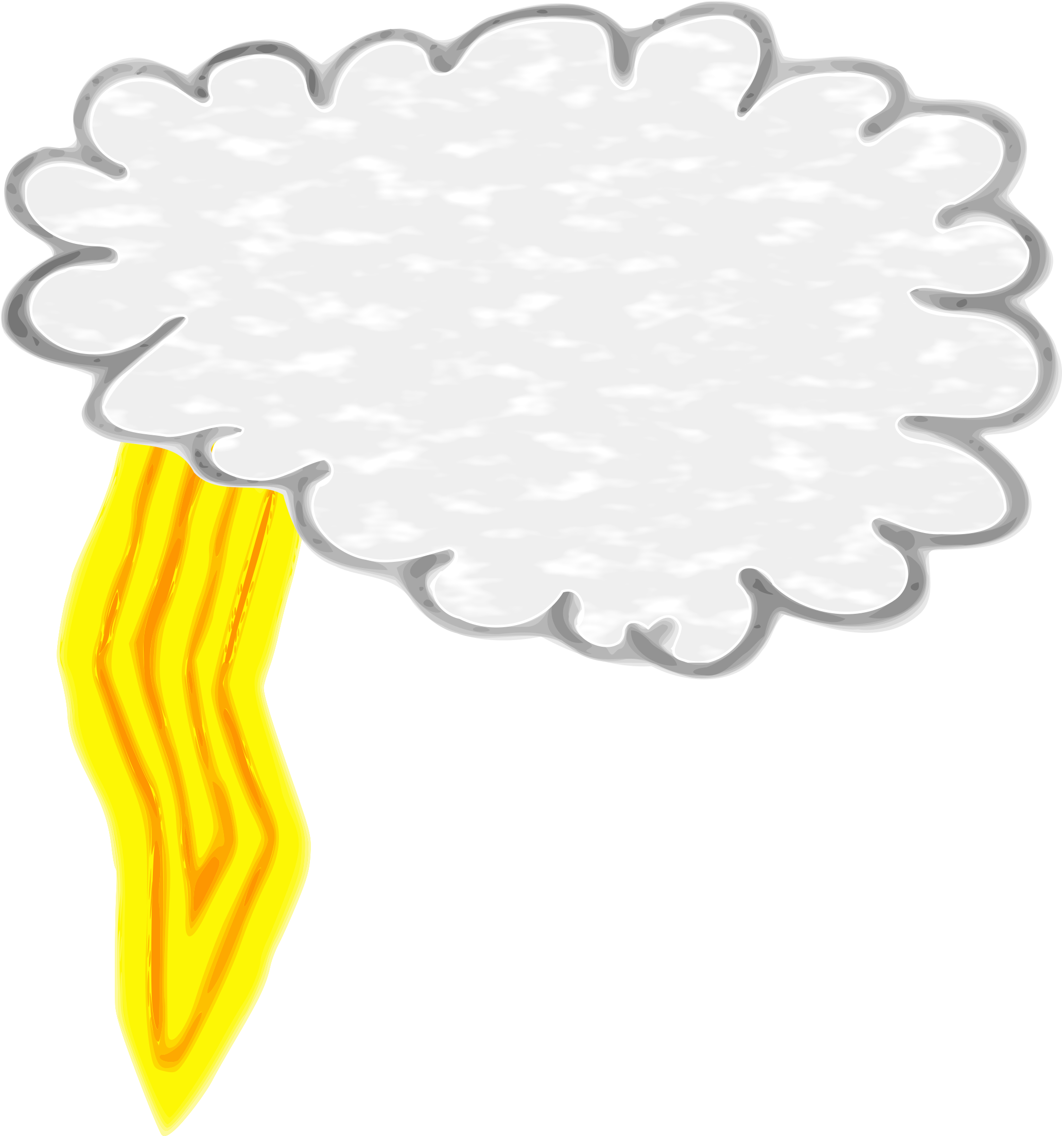 Thunder And Lightning Cartoon Clipart - Thunder (2255x2400)