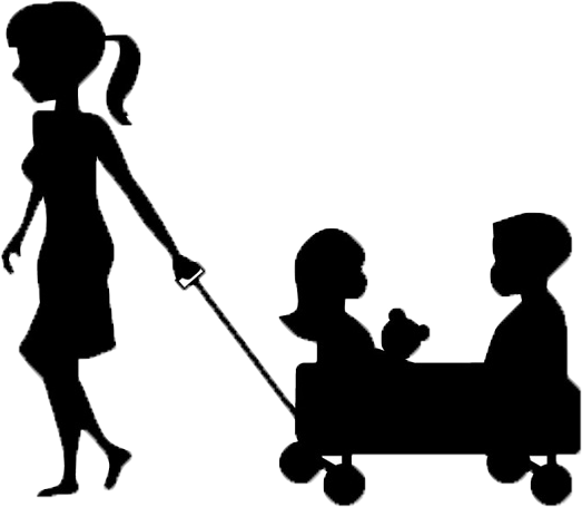 Babysitting Clipart Black And White - Nanny Logo (523x455)