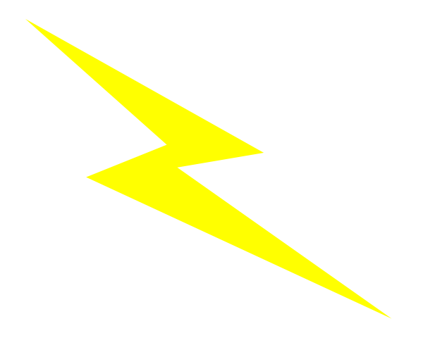 Download - Cartoon Lightning Bolt Black Background (600x480)