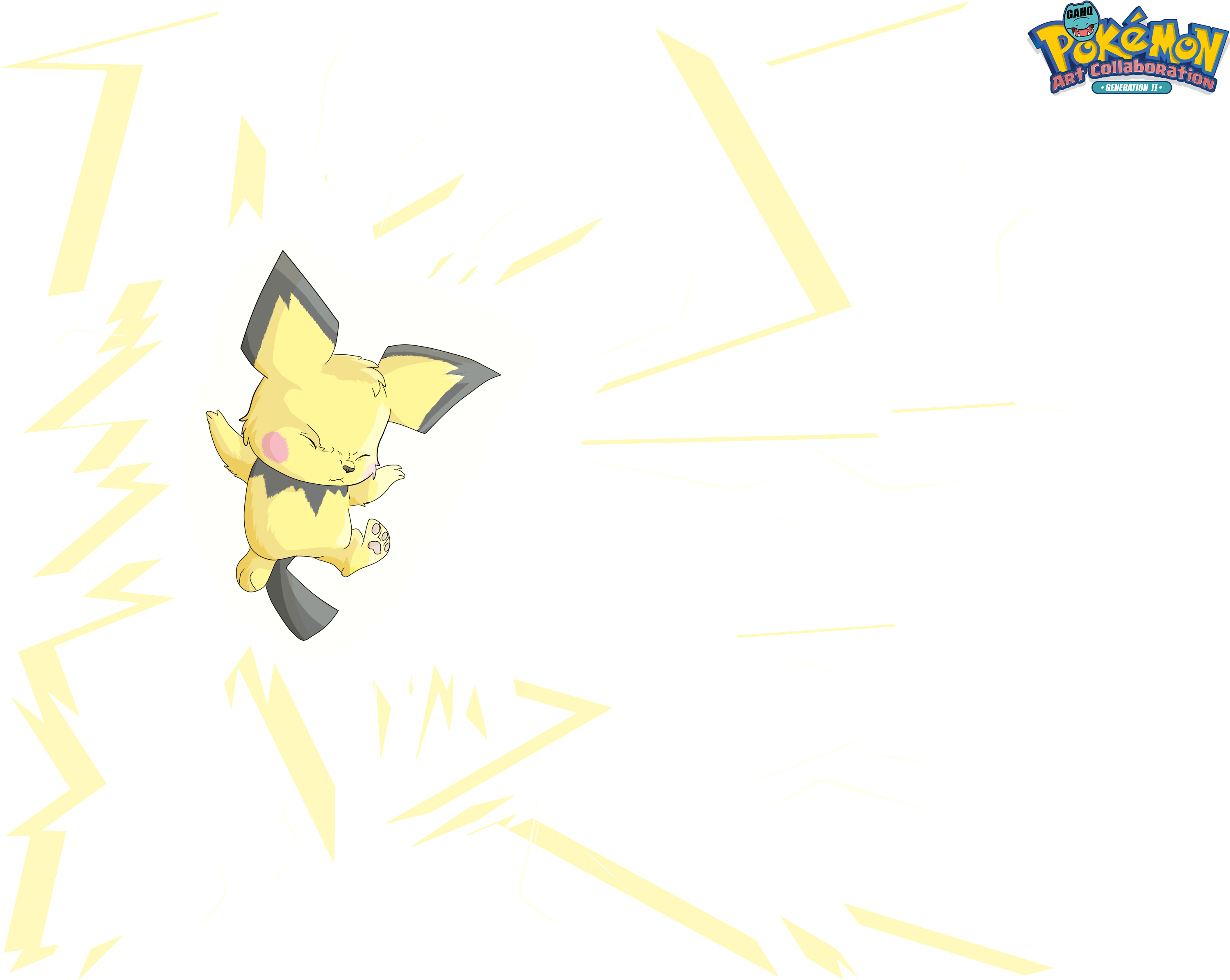 #172 Pichu Used Thunder Shock And Charm In The Game - Illustration (3000x2400)