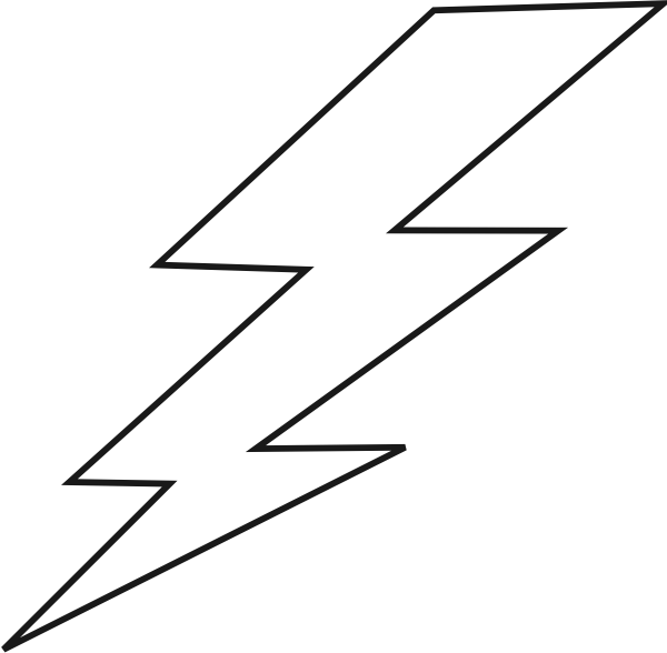 Cartoon Lightning Bolt Lightning Bolt Clipart - Lightning Bolt Vector White (600x588)