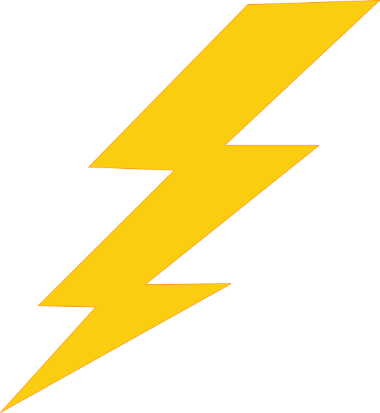 Thunder Bolt Plain Clip Art At Clker - Lightning Bolt Clipart (552x599)