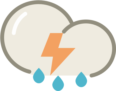 Thunderstorms Icon - Cloud (512x512)