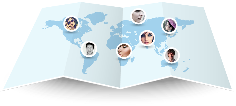 Find Awesome People Like You - World Map (823x365)