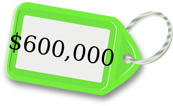 Evacuee - Clipart - Price Tag (600x366)