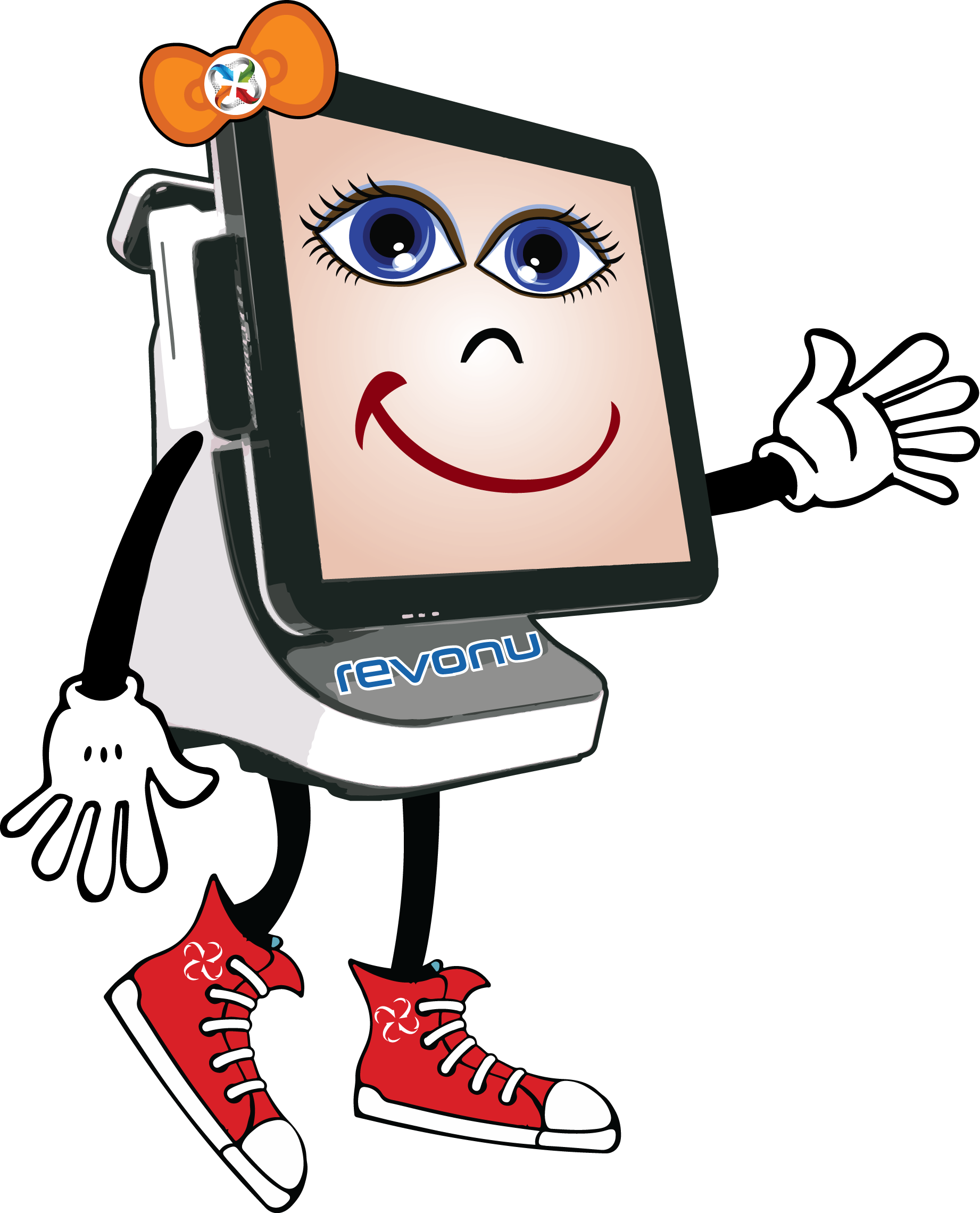 Revonu Cartoon Character Right - Cartoon (1842x2279)