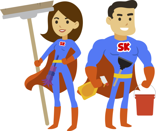 End Of Lease Cleaning Canberra - Superhero Cleaning Logo (657x553)