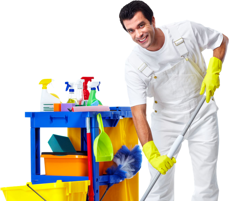 Cleanco Premium Wordpress Theme Just Another Cleanco - Cleaning Man Png (778x683)